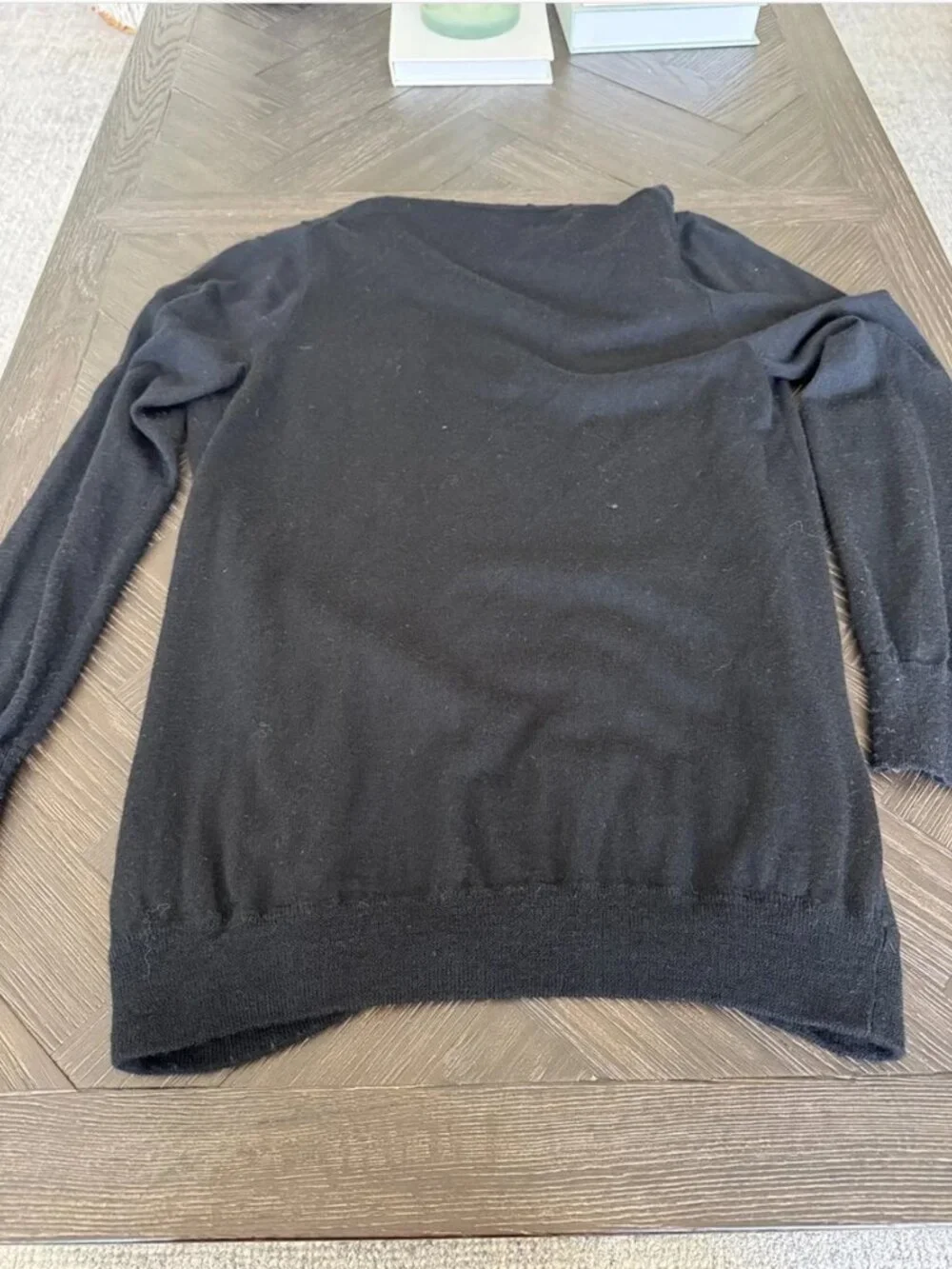 J.Crew Black Sequin Trim Cardigan Sweater Small | Open Front Knit | Quiet Luxury